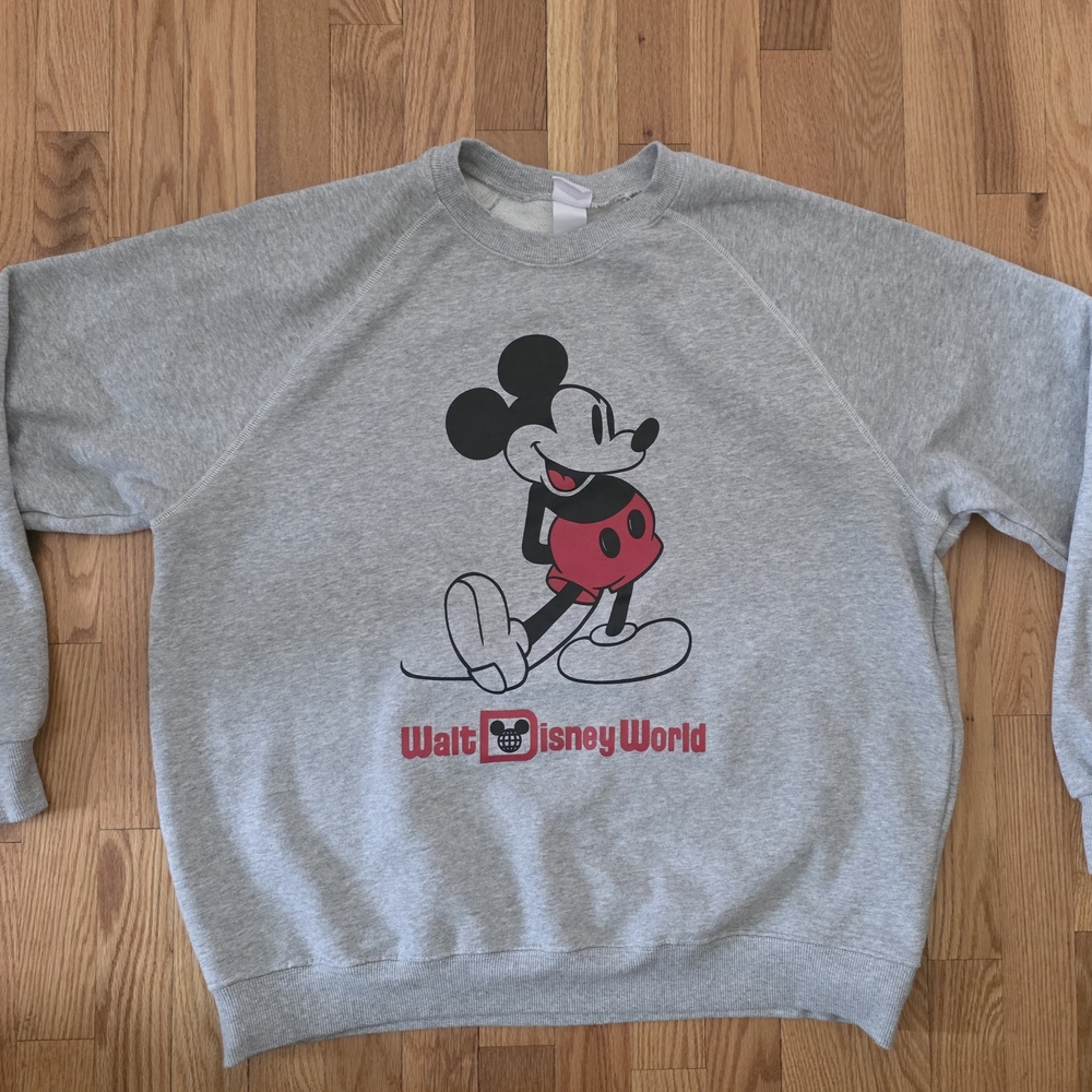 Walt Disney World Mickey Mouse Grey Pullover Sweatshirt Adult XL